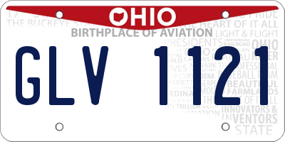 OH license plate GLV1121