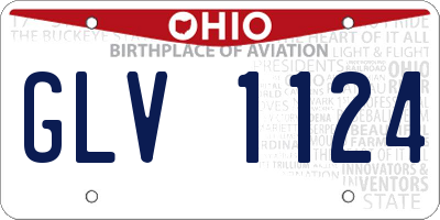 OH license plate GLV1124