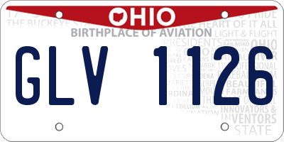 OH license plate GLV1126
