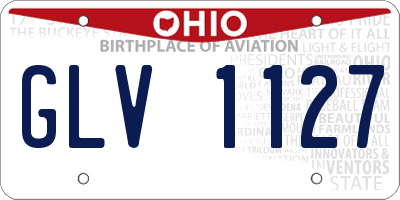 OH license plate GLV1127