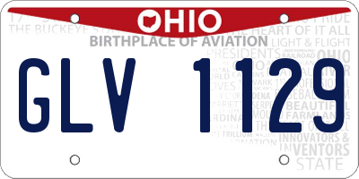 OH license plate GLV1129
