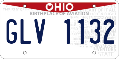 OH license plate GLV1132