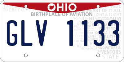 OH license plate GLV1133