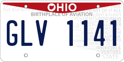 OH license plate GLV1141