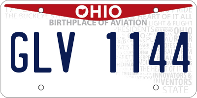 OH license plate GLV1144