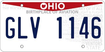 OH license plate GLV1146