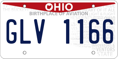 OH license plate GLV1166