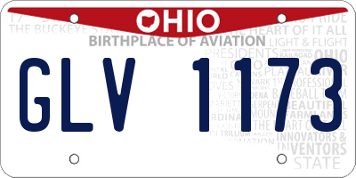 OH license plate GLV1173
