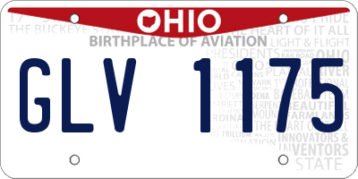 OH license plate GLV1175