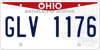 OH license plate GLV1176