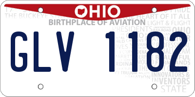 OH license plate GLV1182