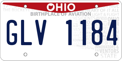 OH license plate GLV1184