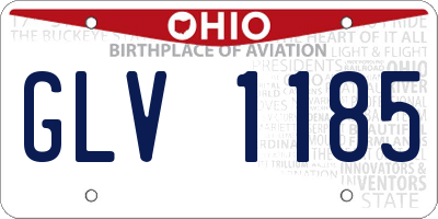 OH license plate GLV1185