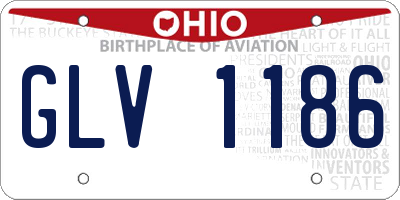 OH license plate GLV1186