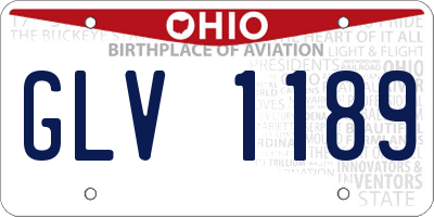 OH license plate GLV1189