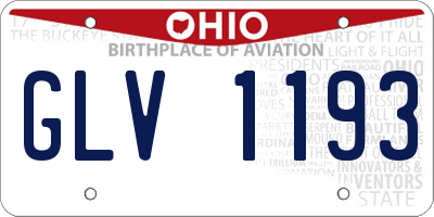 OH license plate GLV1193