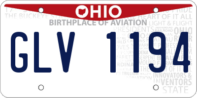 OH license plate GLV1194