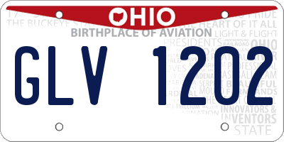 OH license plate GLV1202