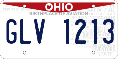 OH license plate GLV1213