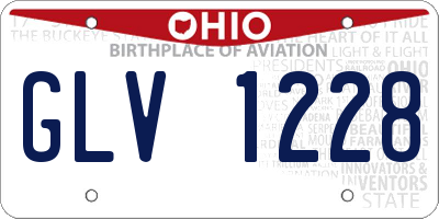 OH license plate GLV1228