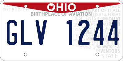OH license plate GLV1244