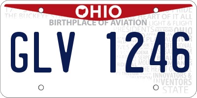 OH license plate GLV1246