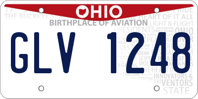 OH license plate GLV1248