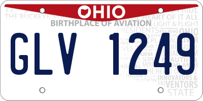 OH license plate GLV1249