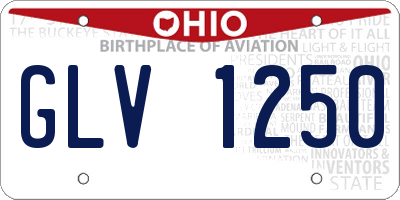 OH license plate GLV1250