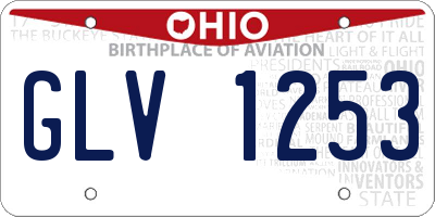 OH license plate GLV1253