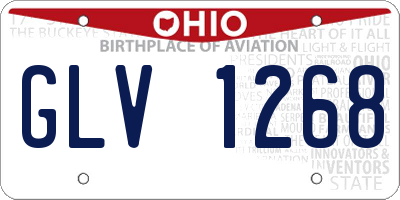 OH license plate GLV1268