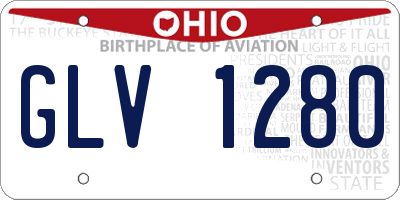 OH license plate GLV1280