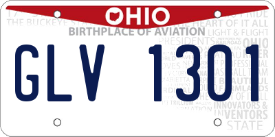 OH license plate GLV1301