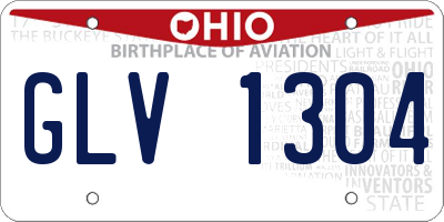 OH license plate GLV1304