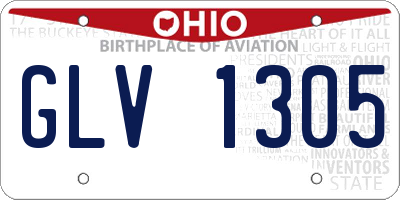 OH license plate GLV1305