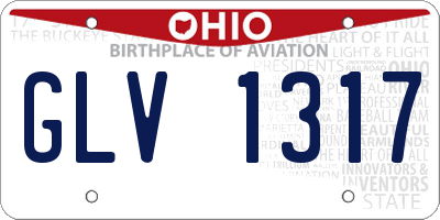 OH license plate GLV1317