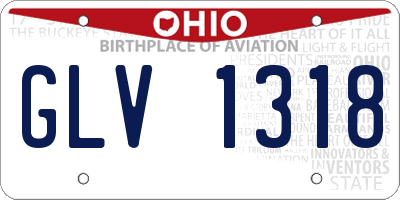 OH license plate GLV1318