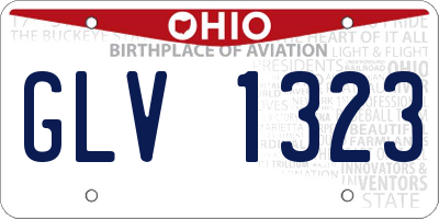 OH license plate GLV1323