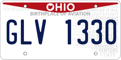 OH license plate GLV1330