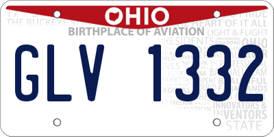 OH license plate GLV1332