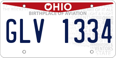 OH license plate GLV1334