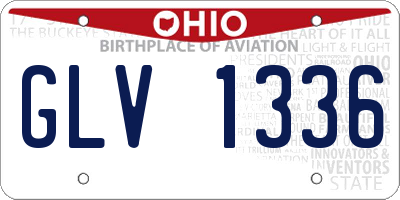OH license plate GLV1336