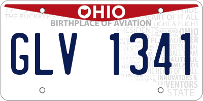 OH license plate GLV1341