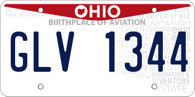 OH license plate GLV1344