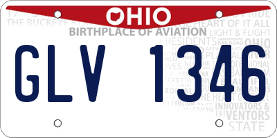 OH license plate GLV1346