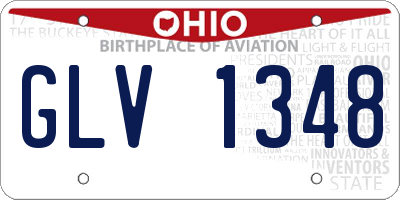 OH license plate GLV1348