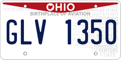 OH license plate GLV1350