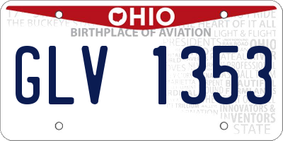 OH license plate GLV1353