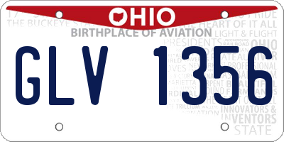 OH license plate GLV1356