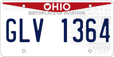 OH license plate GLV1364